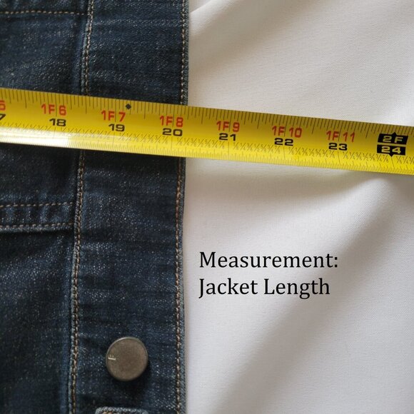 FADE TO BLUE Women's Denim and Black Sleeve Jacket (Size: Small) - Picture 16 of 16